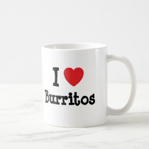 I kärlek Burritos hjärta T-Shirt Kaffemugg