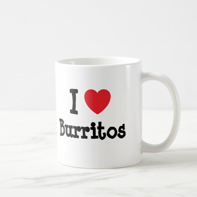 I kärlek Burritos hjärta T-Shirt Kaffemugg (Höger)