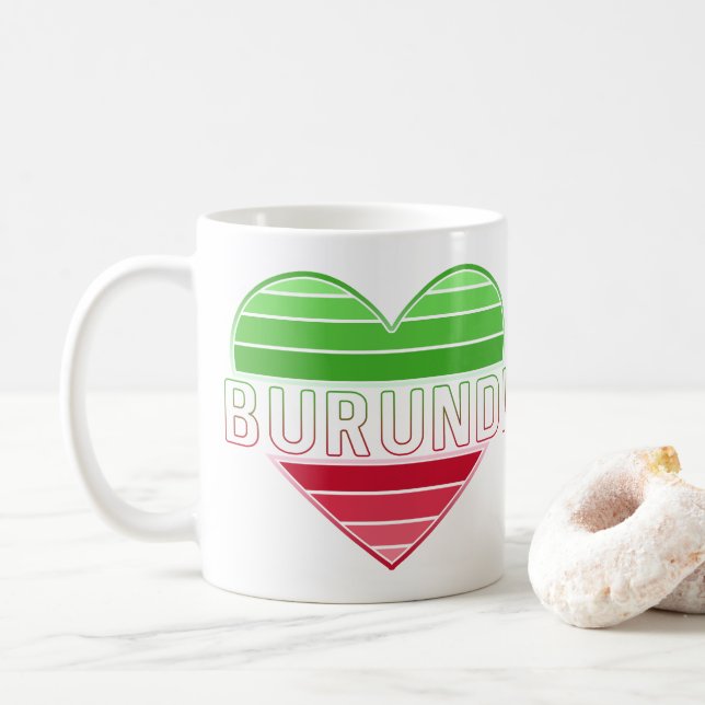 I Kärlek Burundi, Burundian Heart Kaffemugg (Med munk)