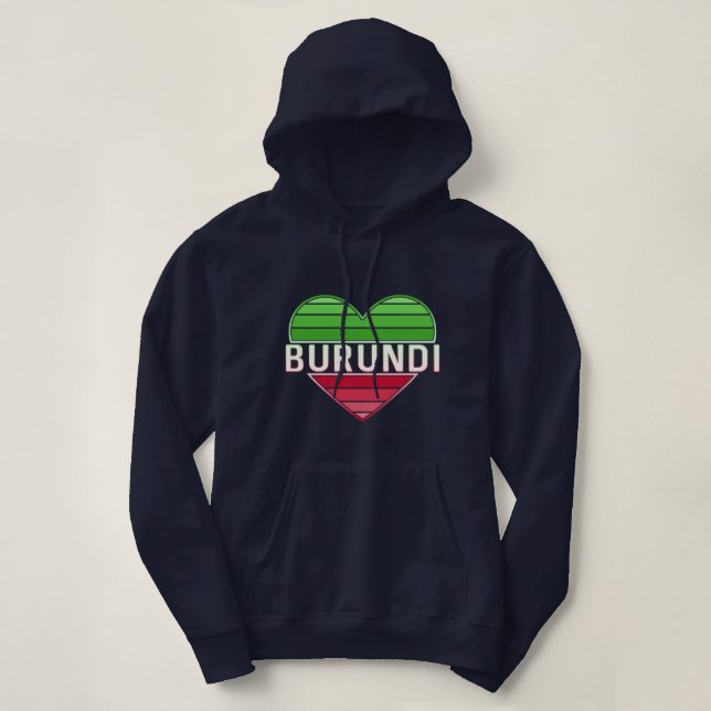 I Kärlek Burundi, Burundian Heart T Shirt (Design framsida)