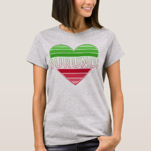 I Kärlek Burundi, Burundian Heart T Shirt