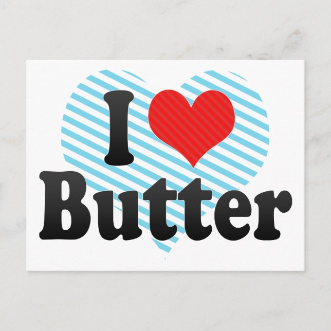 I Kärlek Butter Vykort (Framsida)