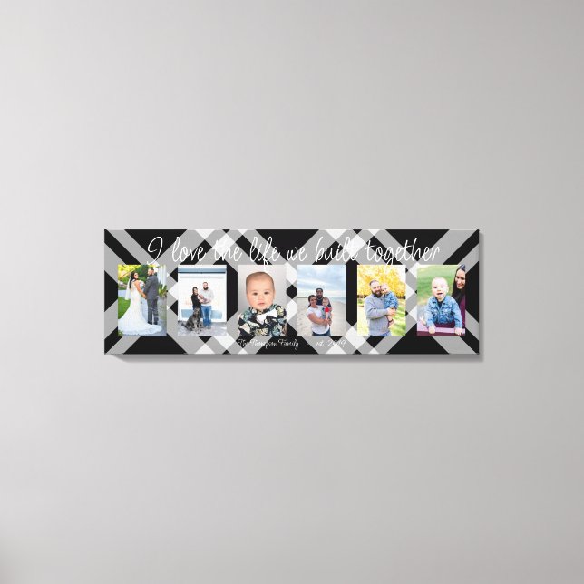 I kärlek byggde vi tillsammans 6 fotoplaid canvastryck (Framsida)