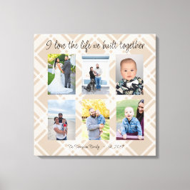 I kärlek byggde vi tillsammans 6 fotoplaid canvastryck