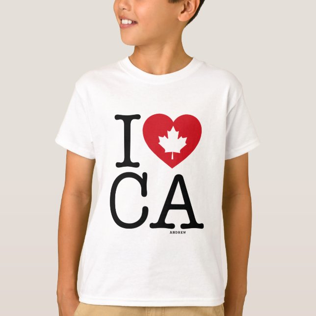 I KÄRLEK CA | I Kärlek Canada Anpassningsbar Barn  Tee (Framsida)