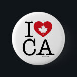 I KÄRLEK CA | I Kärlek Canada Anpassningsbar Pin B Knapp<br><div class="desc">Berätta för alla hur mycket du kärlek Kanada med det här anpassadet knappnålknapp "I Kärlek CA" med återtypografi och löv hjärtaccent. Det perfekt sättet att visa ditt pride och kärlek för Kanada. Anpassa genom att lägga till ditt namn. Andra land,  stater,  provinser och städer finns tillgängliga.</div>
