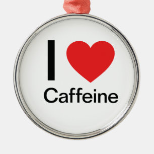 I Kärlek Caffeine Julgransprydnad Metall