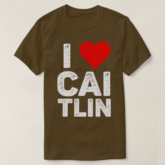 I kärlek CaitlinCaitlin Clark1 T Shirt (Design framsida)