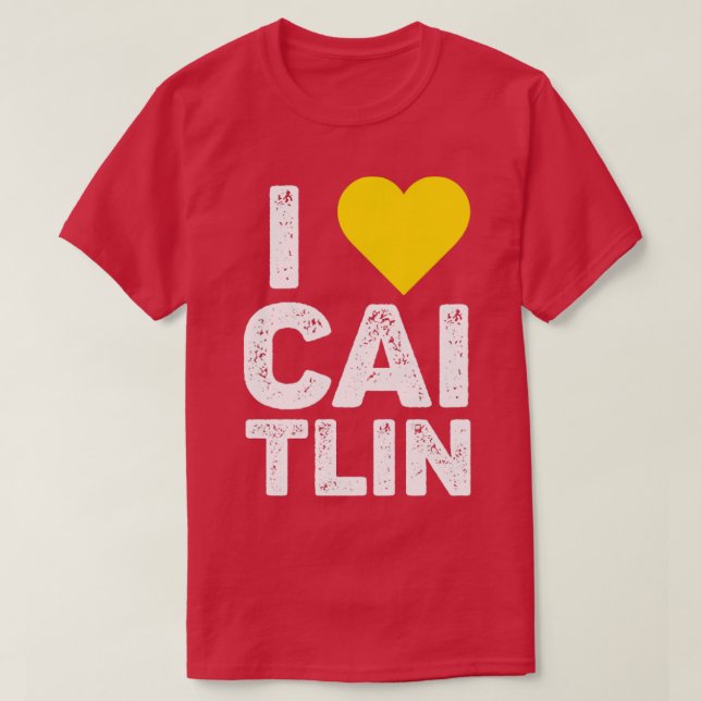 I kärlek CaitlinCaitlin Clark2 T Shirt (Design framsida)
