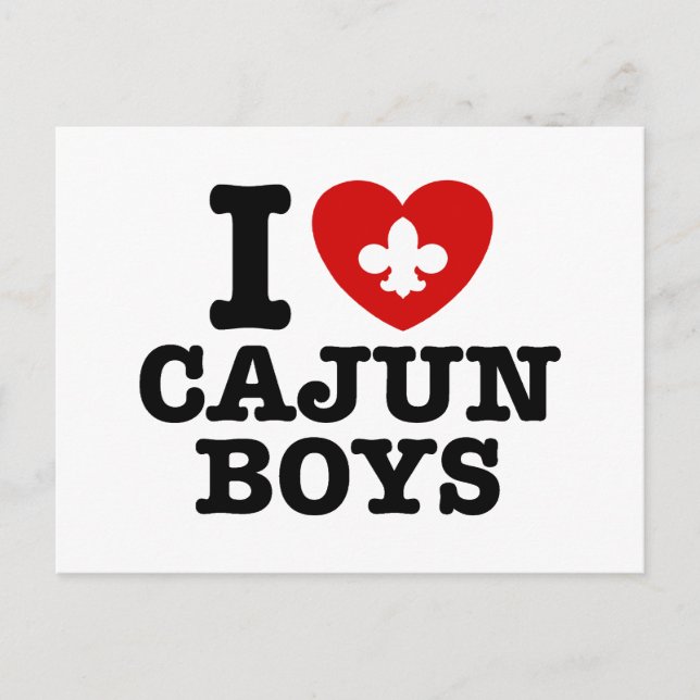 I Kärlek Cajun Boys Vykort (Framsida)