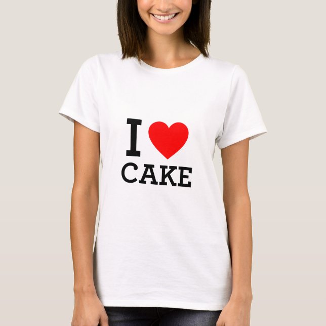 I Kärlek Cake Tee Shirt (Framsida)