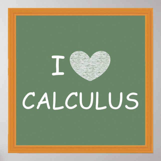 I Kärlek Calculus Poster (Framsidan)