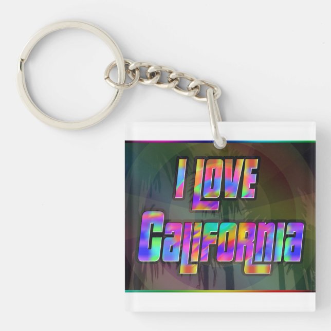 I KÄRLEK California Bright Future Keychain (Framsidan)