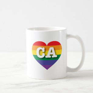 I Kärlek California Rainbow Heart Kaffemugg