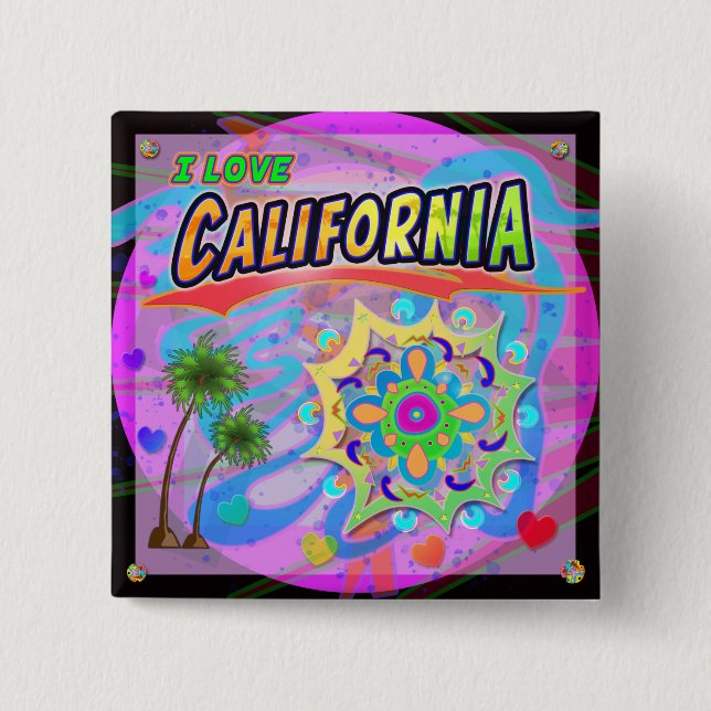 I KÄRLEK California True Progress-knapp Knapp (Framsida)