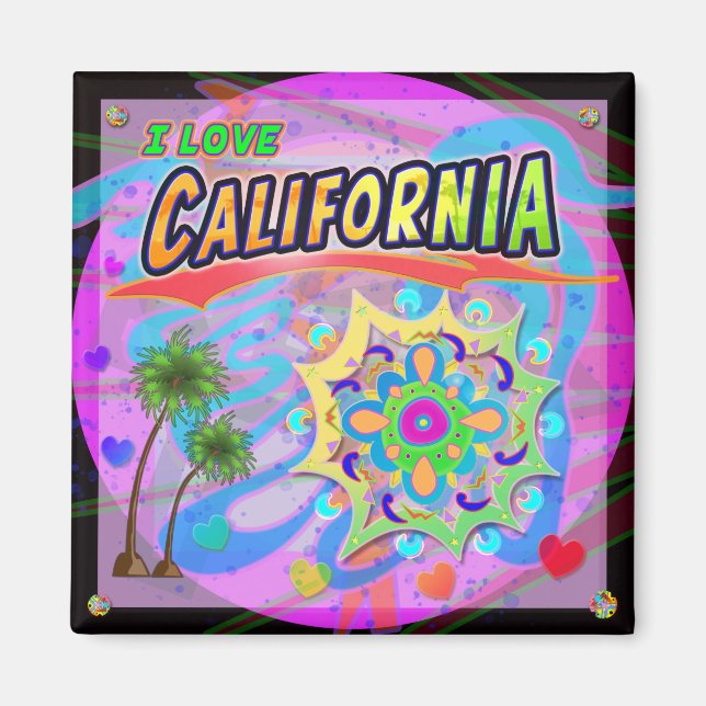 I KÄRLEK California True Progress Magnet (Framsidan)