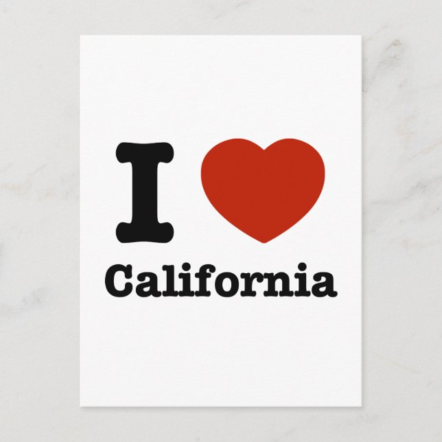 I Kärlek california Vykort (Framsida)