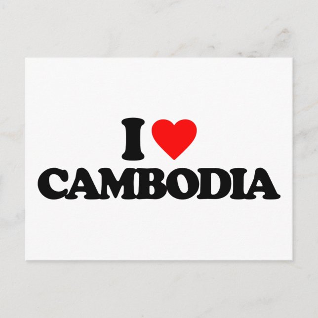 I KÄRLEK CAMBODIA VYKORT (Framsida)