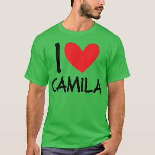 I Kärlek Camila Namn Personlig Girl Woman Bff Fri T Shirt