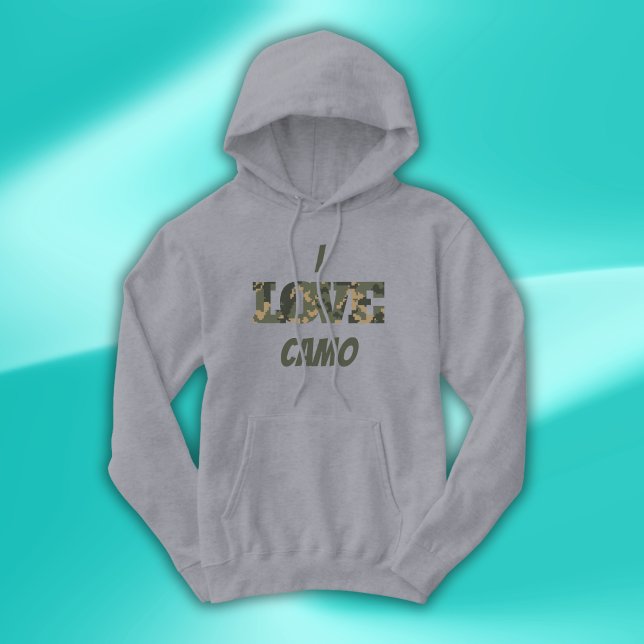 I Kärlek Camouflage Grönt Brown | Hoodie (Skapare uppladdad)