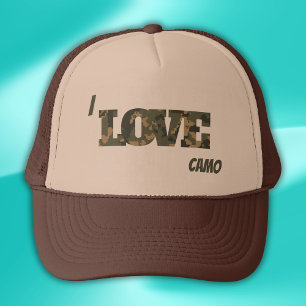 I Kärlek Camouflage Grönt Brown Keps