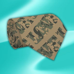 I Kärlek Camouflage Grönt Brown   Slips