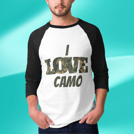 I Kärlek Camouflage Grönt Brown | T Shirt