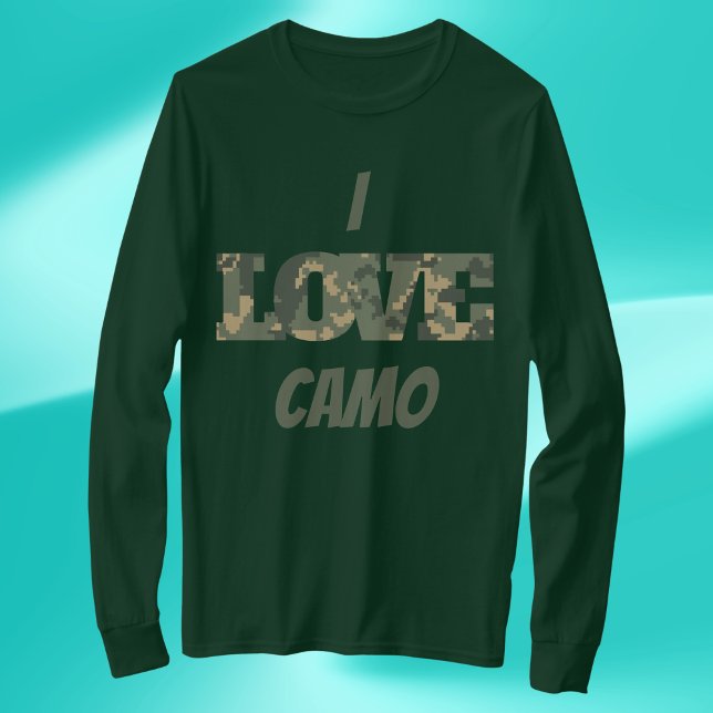 I Kärlek Camouflage Grönt Brown | T Shirt (Skapare uppladdad)