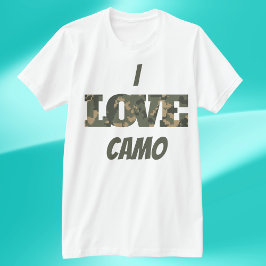 I Kärlek Camouflage Grönt Brown | T Shirt