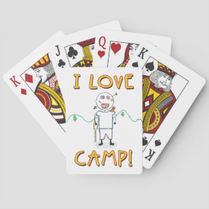 I Kärlek Camp - Lustigt Kids sommarläger Teckning Casinokort