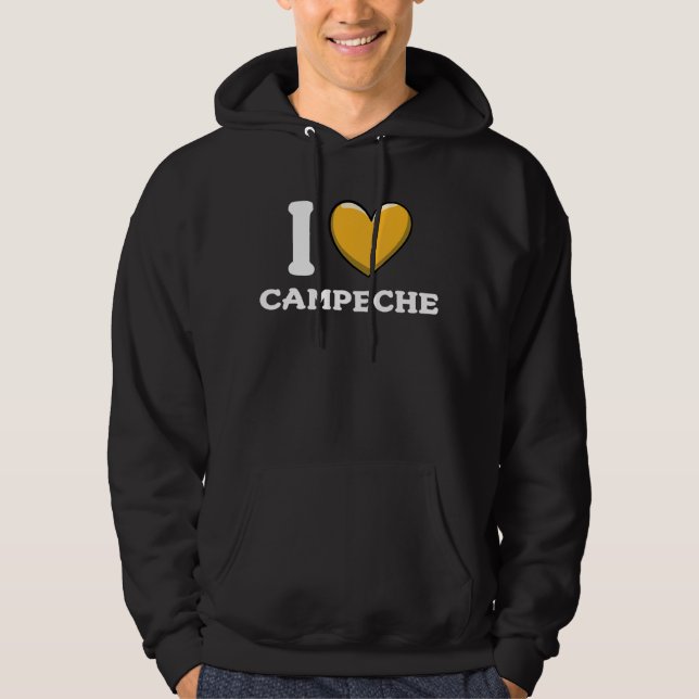 I Kärlek Campeche Mexico 9 Hoodie (Framsida)