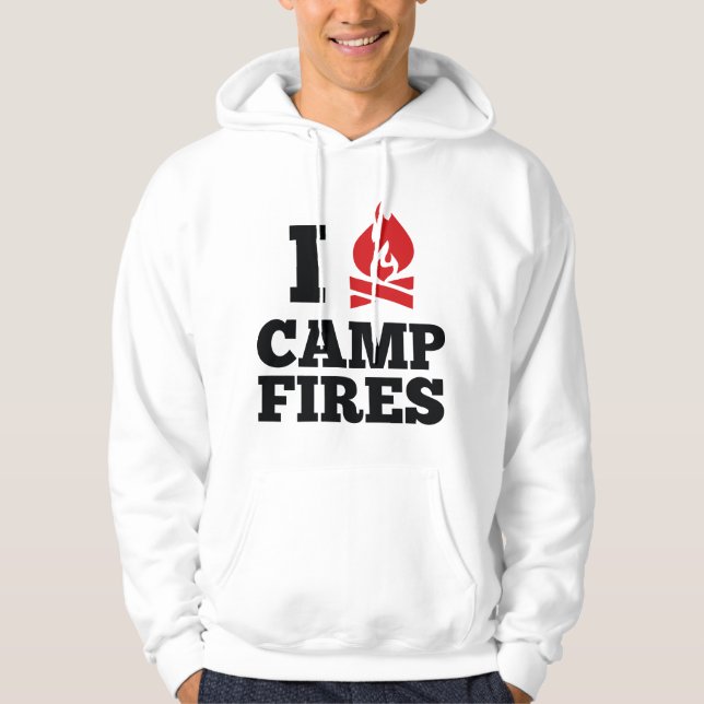 I Kärlek Campfire Hoodie (Framsida)