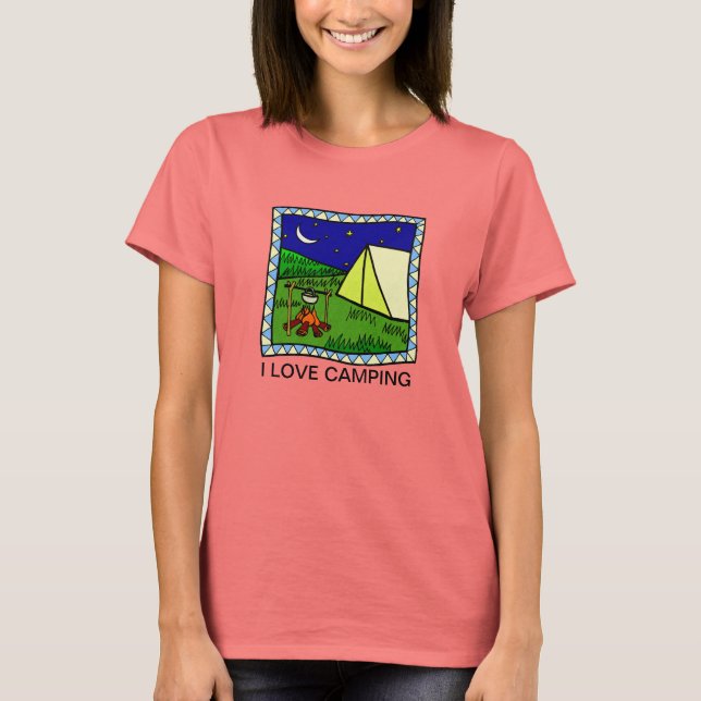 I KÄRLEK CAMPING DESIGN T-SHIRT (Framsida)
