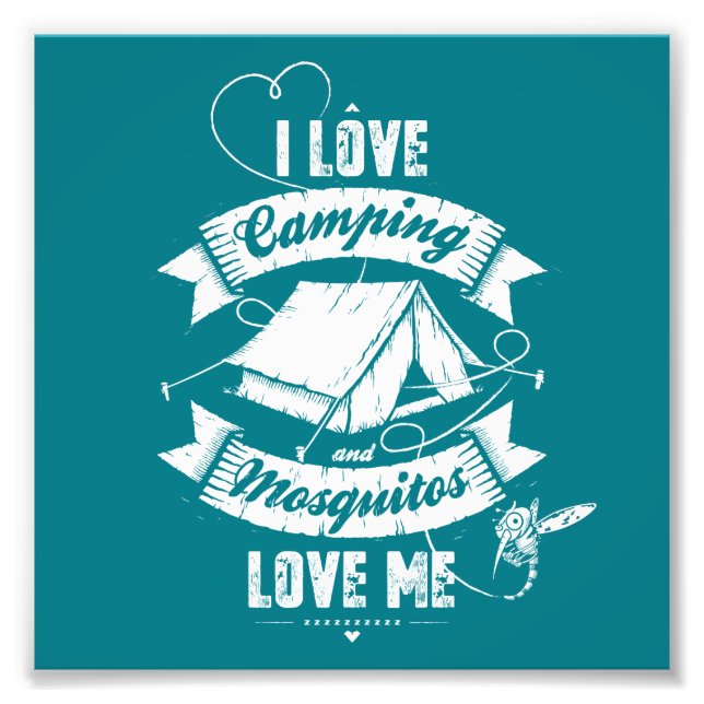 I kärlek camping fototryck (Framsidan)