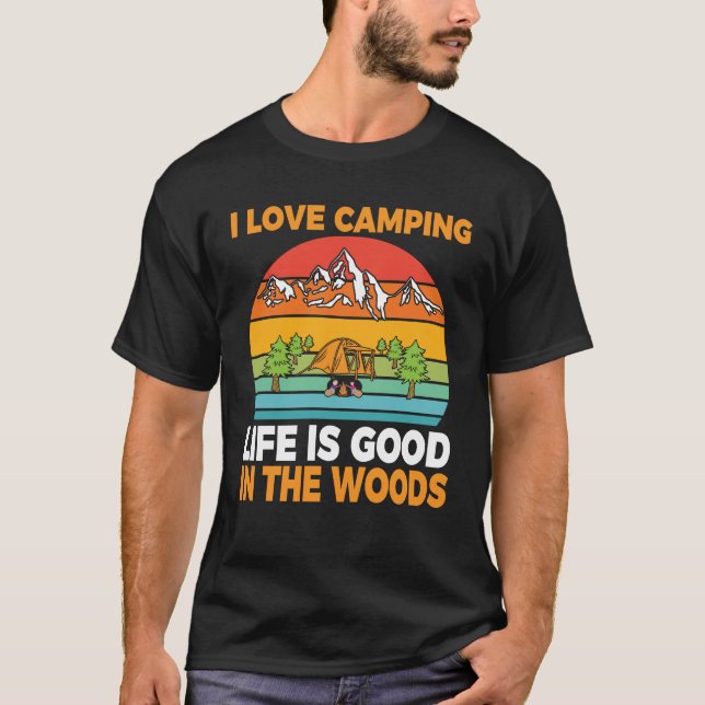 I kärlek Camping Funny Camper Camp Camping T Shirt (Framsida)