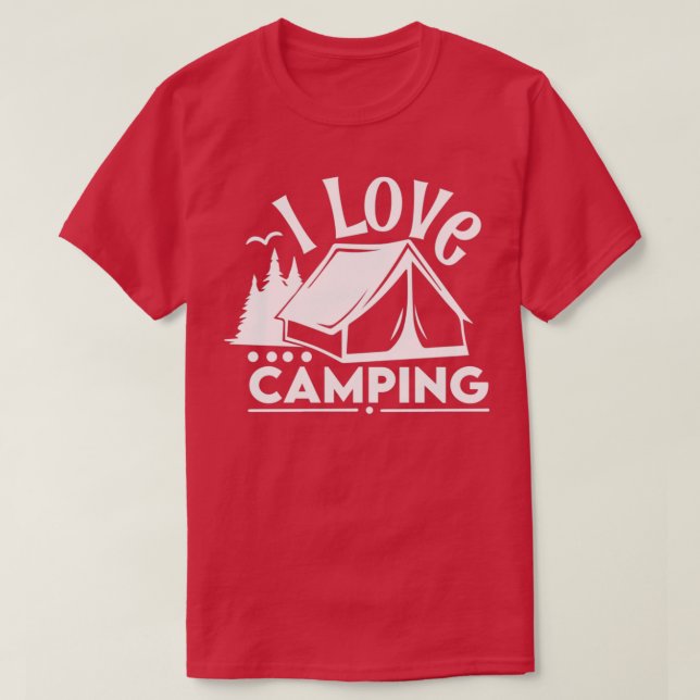 I Kärlek Camping Funny Camping T Shirt (Design framsida)