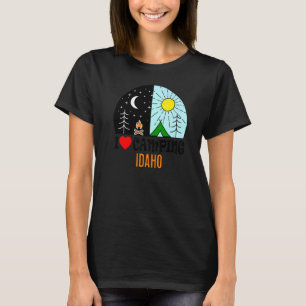 I Kärlek Camping Idaho America utomhus Natur Hikin T Shirt