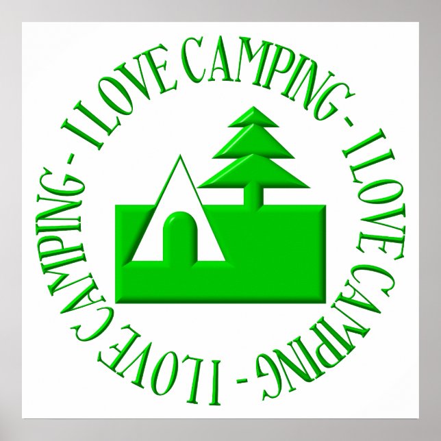 I kärlek camping poster (Framsidan)