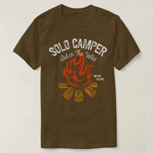 I Kärlek Camping Solo Campers Campfire T Shirt (Design framsida)
