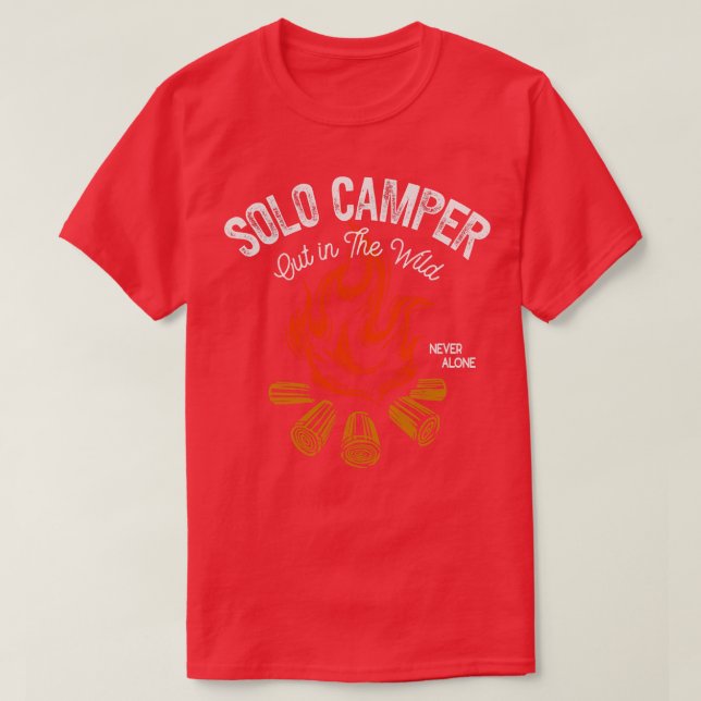 I Kärlek Camping Solo Campers Campfire T Shirt (Design framsida)