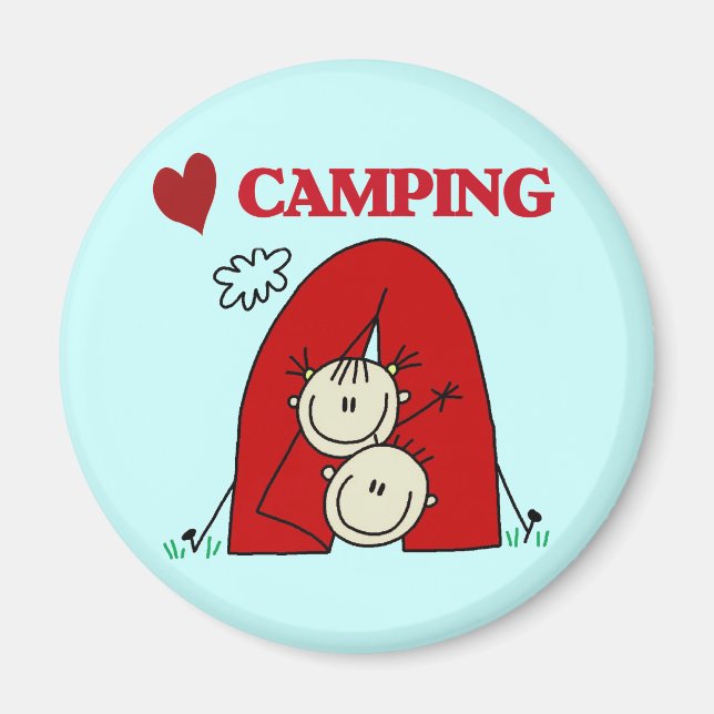 I Kärlek Camping Tshirts and Gifts Magnet (Framsidan)