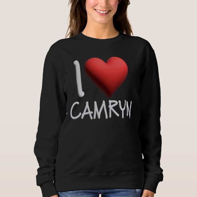 I Kärlek Camryn Namn Personlig Girl Woman Friend T Shirt (Framsida)
