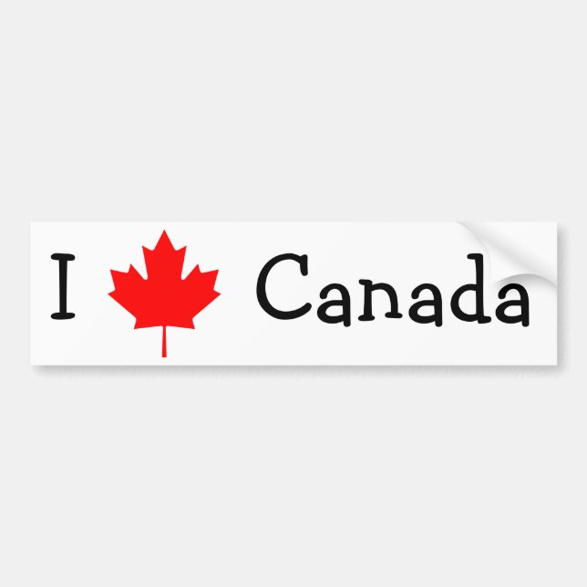I Kärlek Canada Bumper Sticker Bildekal (Framsidan)