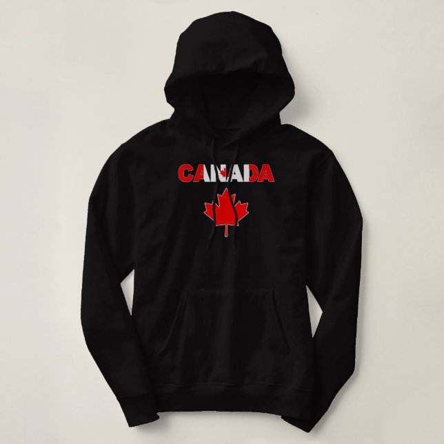 I Kärlek Canada Canadian Flagga Maple Löv Manar Wo T Shirt (Design framsida)