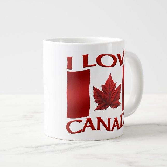 I Kärlek Canada Coffee Kopp/Mugg Canada Souvenir K Jumbo Mugg (Framsida höger)