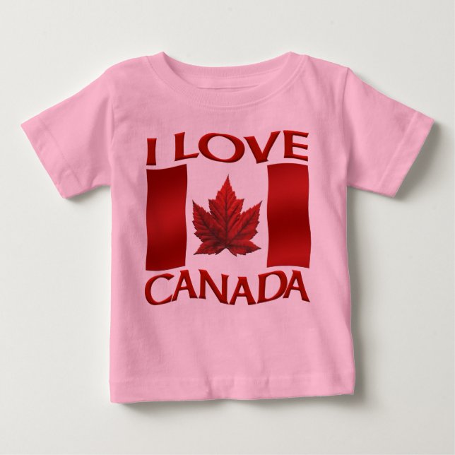 I Kärlek Canada Creeper Organic Baby Canada Shirt T-shirt (Framsida)