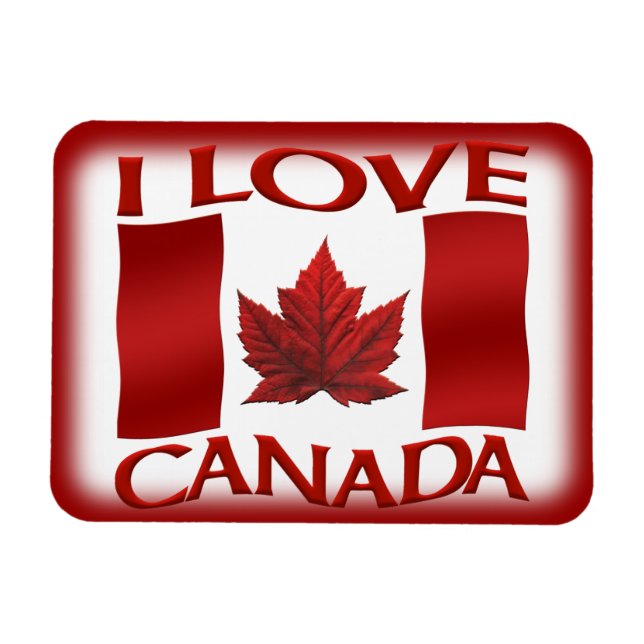I Kärlek Canada Fridge Magnet Canada Souvenir Magn (Horisontell)