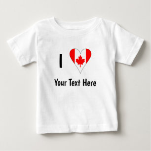 I Kärlek (Canada Heart Flagga) Din svarta text T Shirt