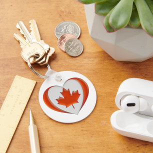I Kärlek Canada Heart Flagga Maple Löv Inte för fö Nyckelring