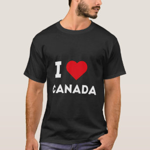 I Kärlek Canada I Heart Canada Pride Funny T Shirt